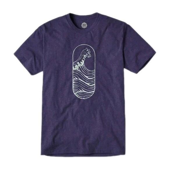 WOHVEN Purple Graphic T-Shirt Cotton Blend Short Sleeve April 2018 Men's XXL - Picture 1 of 5